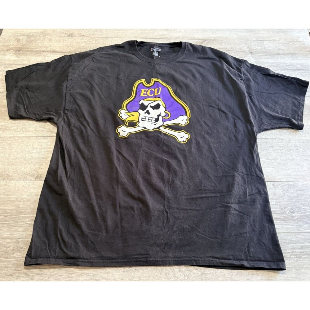 NCAA Eastern Carolina University ECU Pirates Champion Black SS T Shirt Men's 3XL